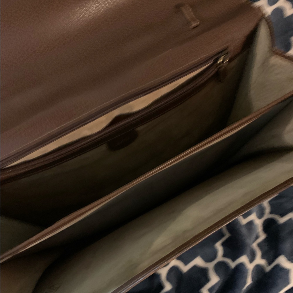 Gucci Bamboo Brown Leather Briefcase Top Handle Bag - Picture 5 of 10